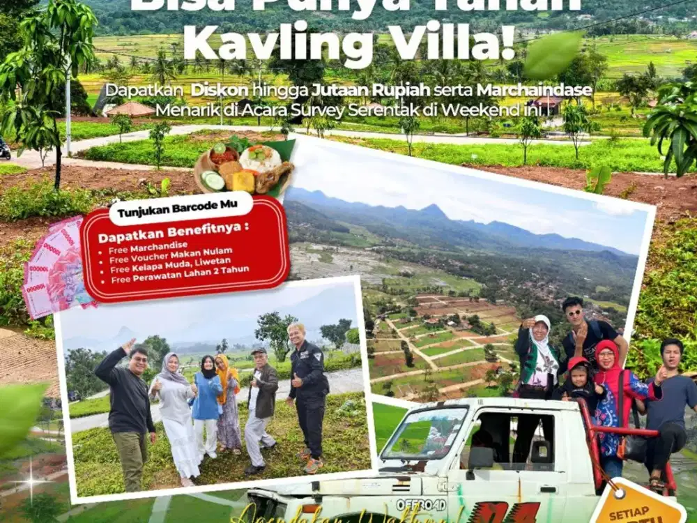 Dijual tanah murah lokasi nempel jalan Provinsi di Bogor timur