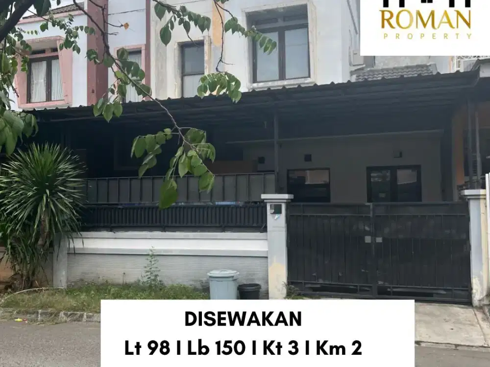 disewa rumah puri beta 2 boulevard pinggir jalan untuk usaha dan huni
