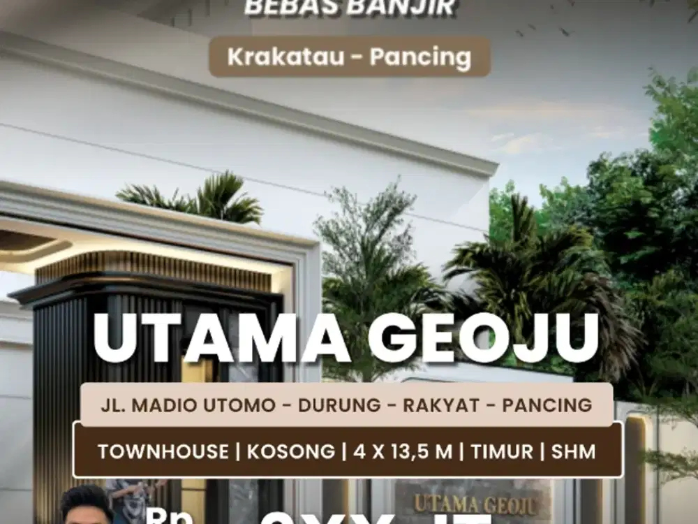 Jual Rumah Tipe Townhouse Kondisi Kosong Komplek Baru Di Pancing