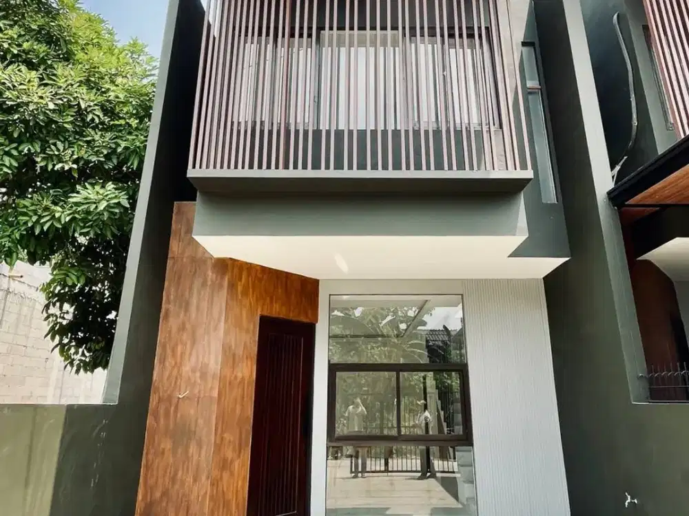 RUMAH MODERN ALA JEPANG 2 LANTAI SHM TANAH LUAS BEBAS BANJIR