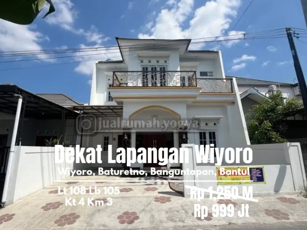 Rumah baru mewah dan murah dekat lapangan wiyoro banguntapan