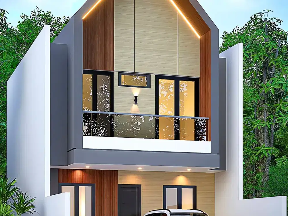 Rumah Scandinavian dalam Komplek Pancoran Mas Depok Fasilitas Lengkap