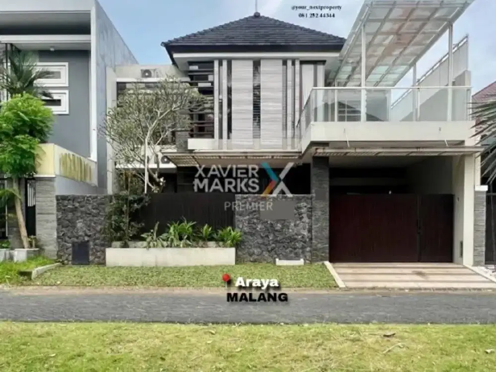 Rumah Modern Plus Kolam Renang Di Cluster Golf Araya Malang(OLX209)