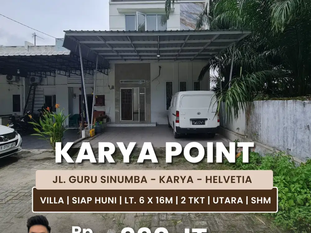 Jual Rumah Siap Huni 2 Tingkat Daerah Helvetia
