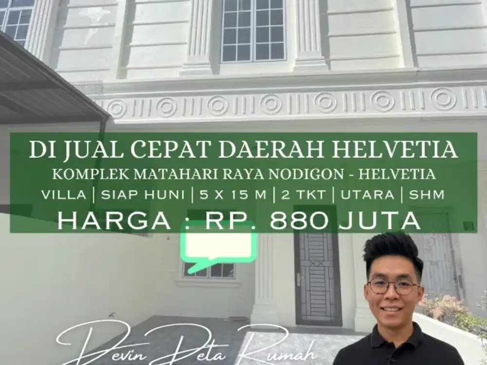 Jual Cepat Rumah Tipe Townhouse Daetah Helvetia - Sumarsono