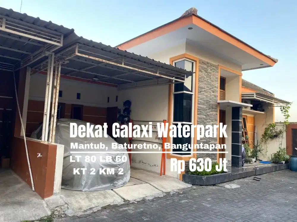 Tumah dijual dekat Galaxy waterpark jl wonosari km 7