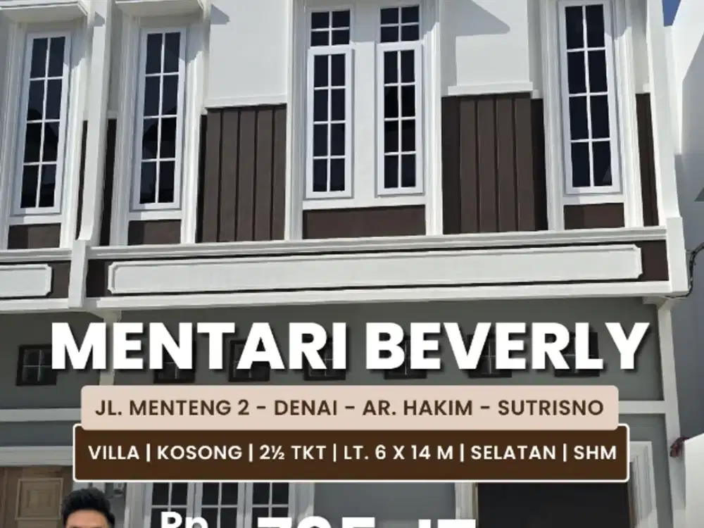 Jual Rumah Tipe Villa Kondisi Kosong Di Daerah Denai