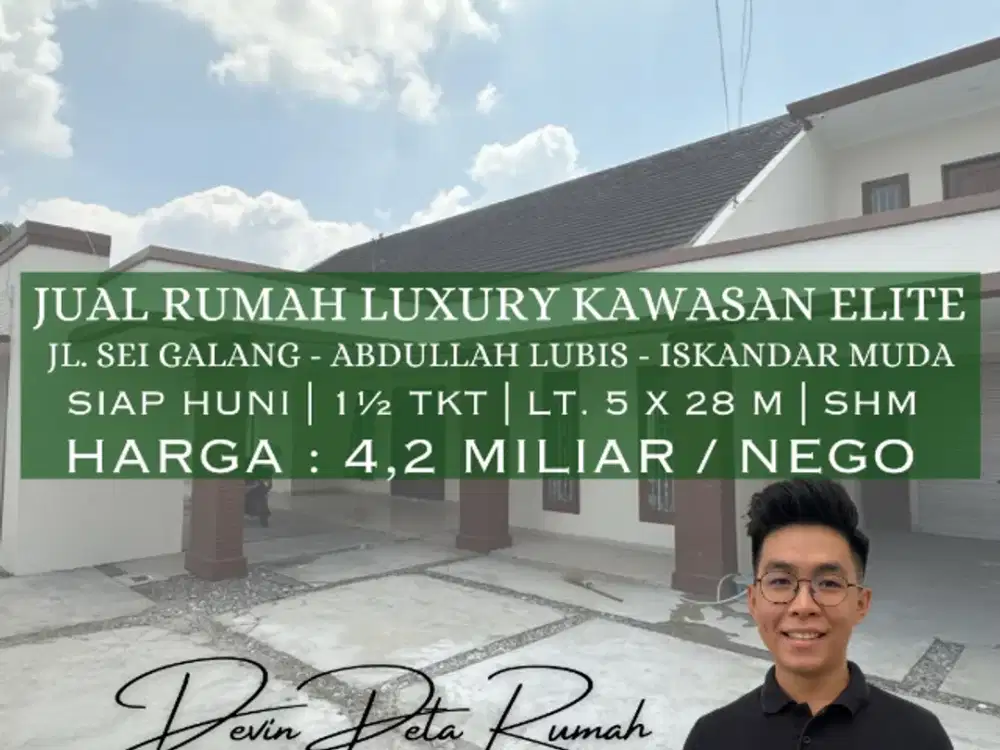 Jual Rumah Siap Huni Cantik Kawasan Elite Di Medan