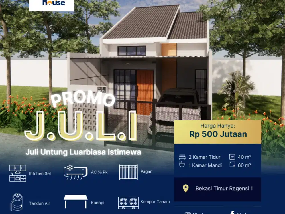 Dijual Murah Rumah di Bekasi Timur Regency