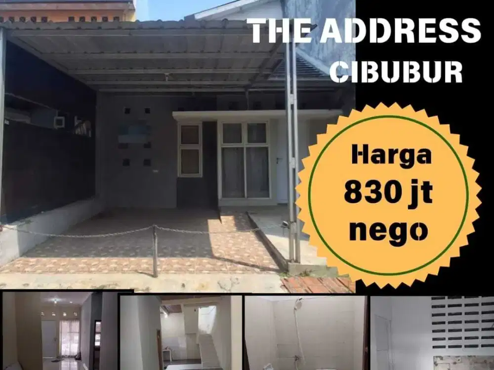 Rumah apik siap huni di dalam cluster Address Cibubur