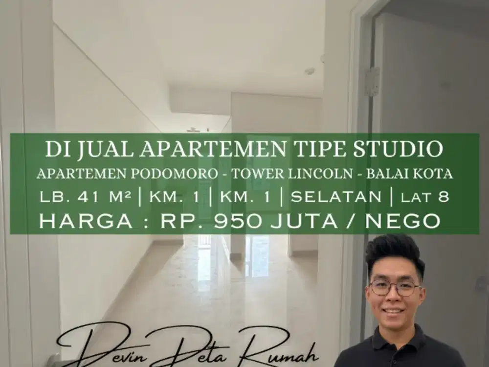Jual Apartemen Tipe Studio Podomoro Medan