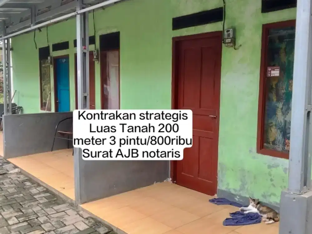 KONTRAKAN MURAH 3 PINTU SIAP HUNI STRATEGIS DI GUNUNG SINDUR BOGOR
