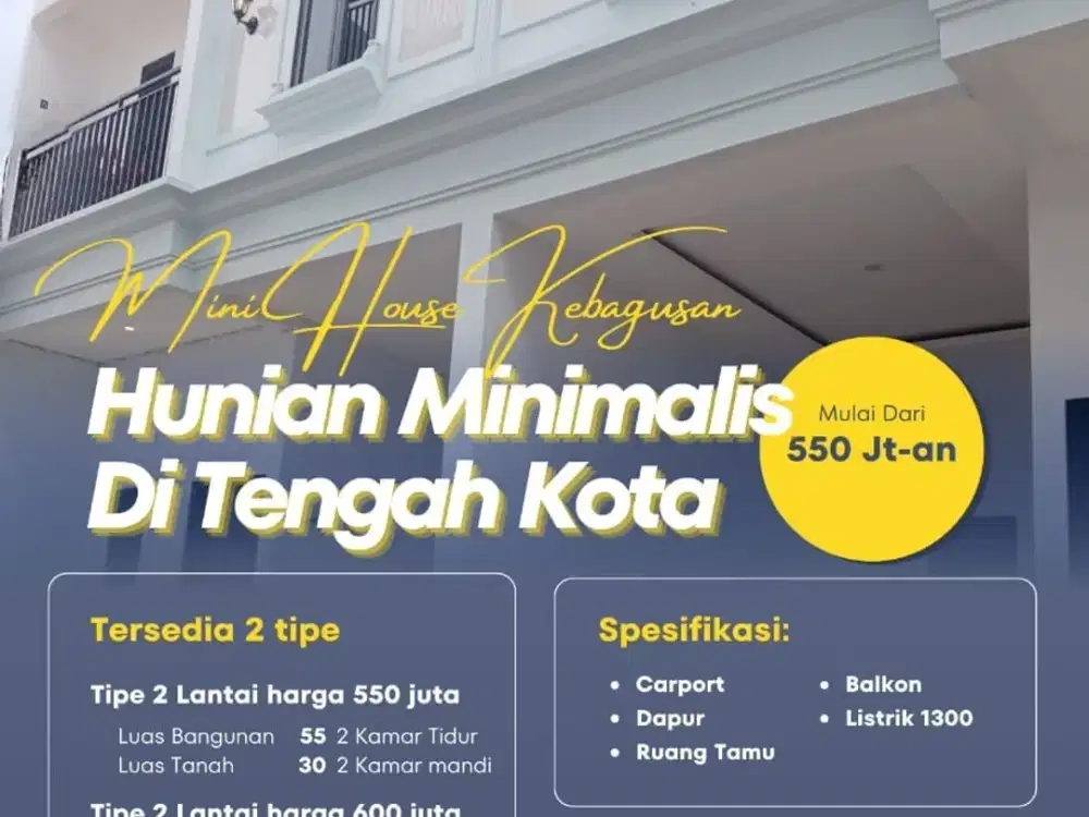 Rumah Minimalis Cluster di Kebagusan Pasar Minggu dekat ke Stasiun