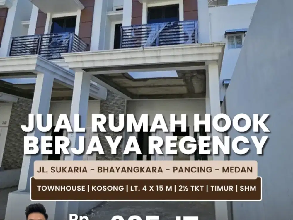 Jual Rumah Tipe Townhouse Hook Kondisi Kosong - Pancing