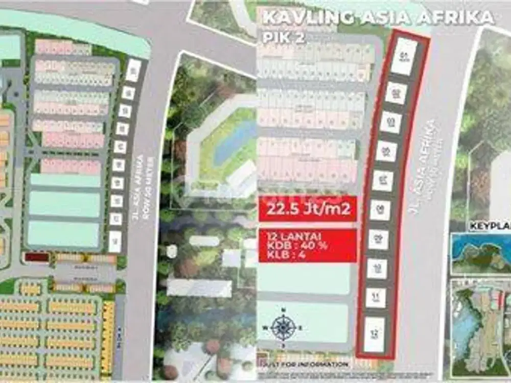 Kavling PIK2 Extension Komersial Siap Bangun Gedung 12Lantai Uk 30x35
