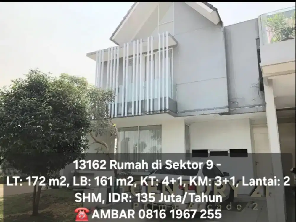 13162 Rumah cantik dalam cluster  bintaro sektor 9