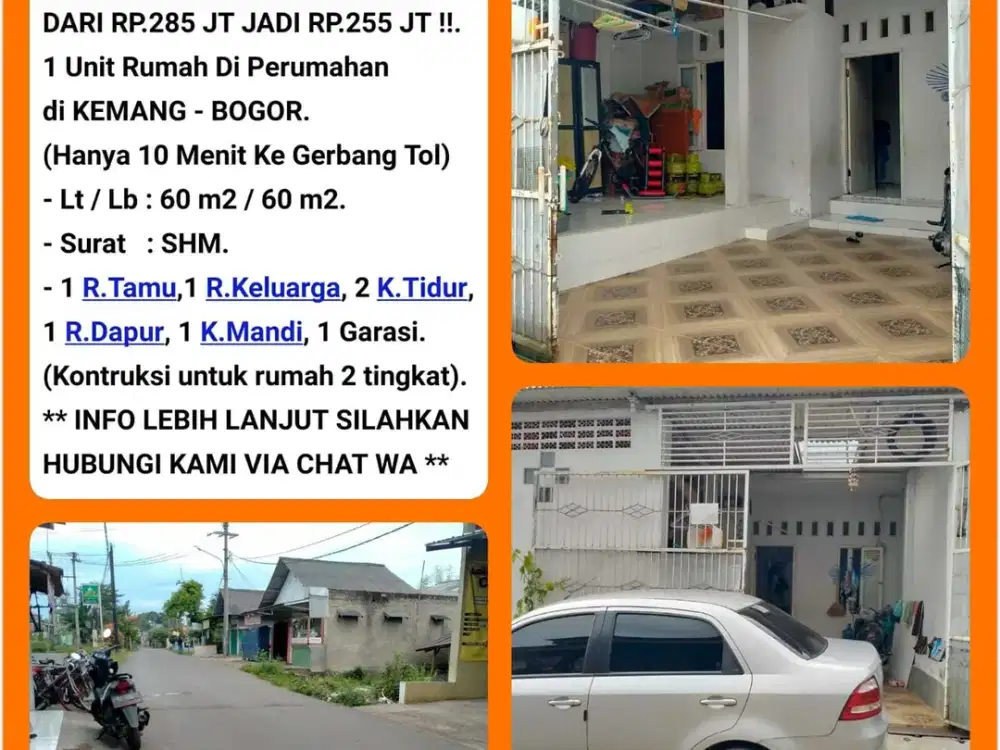 Rumah jual murah (BU) dalam perumahan aman tenang di Kemang-Bogor 002