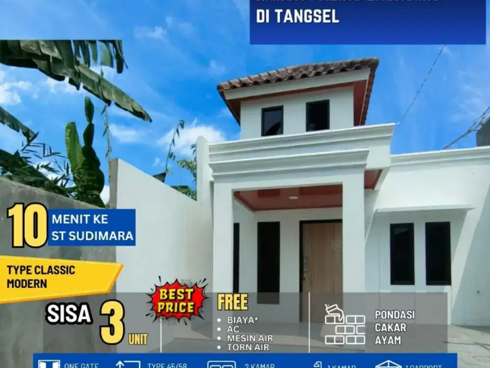 Rumah Dijual Cluster Ciputat Nego Strategis Murah