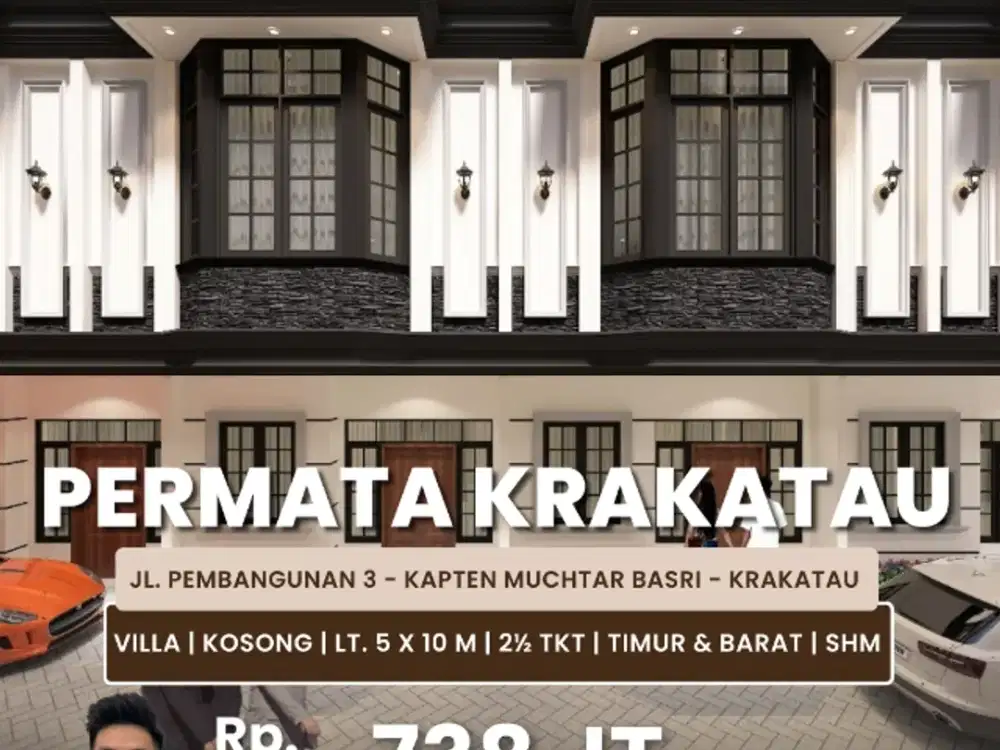 Jual Rumah Townhouse Di Komplek Baru Daerah Krakatau