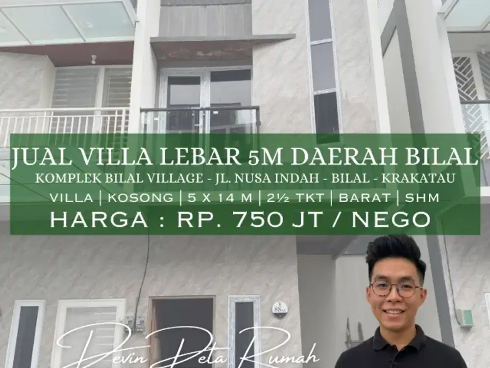 Jual Rumah Tipe Townhouse Di Dalam Komplek Daerah Bilal