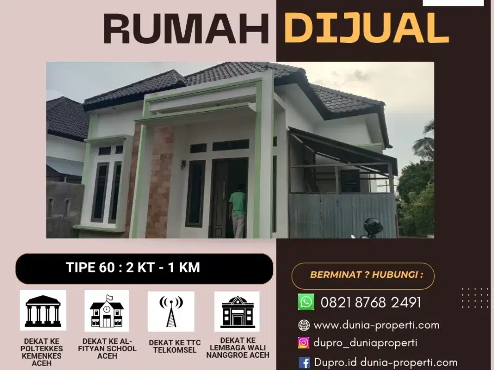 rumah dijual murah di gp bayu kecamatan darul imarah aceh besar
