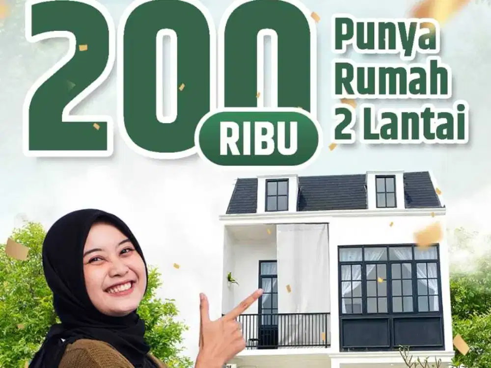 Modal 200ribu punya rumah 2Lantai Dekat Stasiun Parung Panjang dan Tol