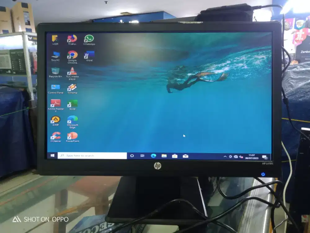 JUAL LED MONITOR HP 19INCH FOR KOMPUTER PC ATO CCTV MINAT WA AJA07