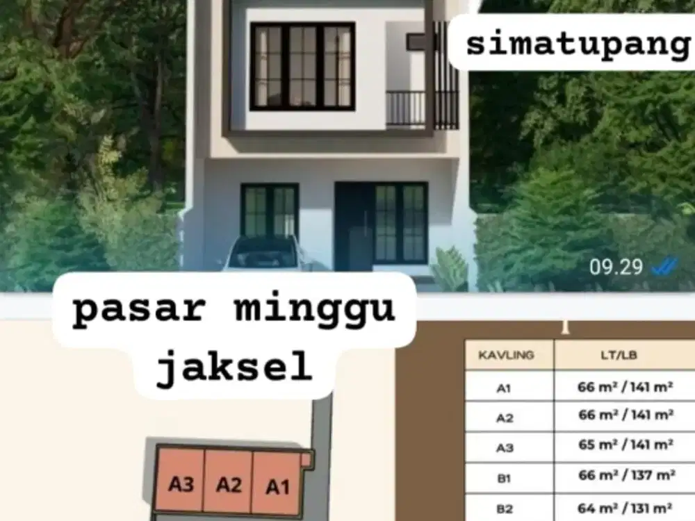 Rumah cluster baru Tb.Simatupang jatipadang Ps.minggu hnya 1,5m