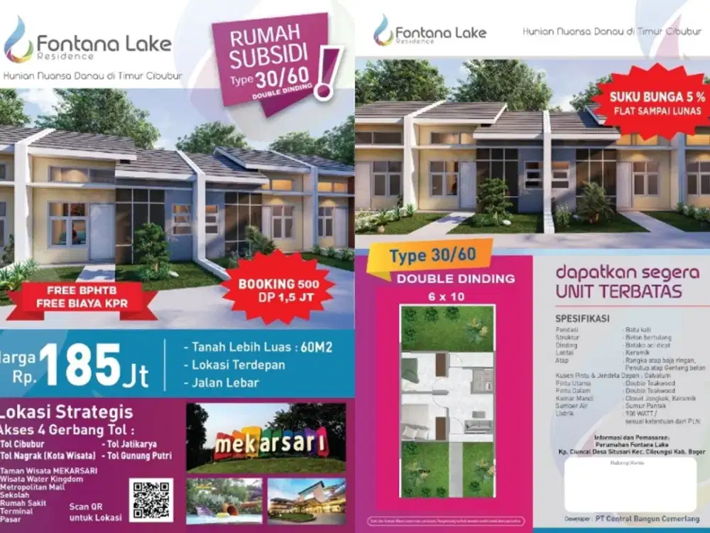 RUMAH SUBSIDI MINIMQLIS 185JT