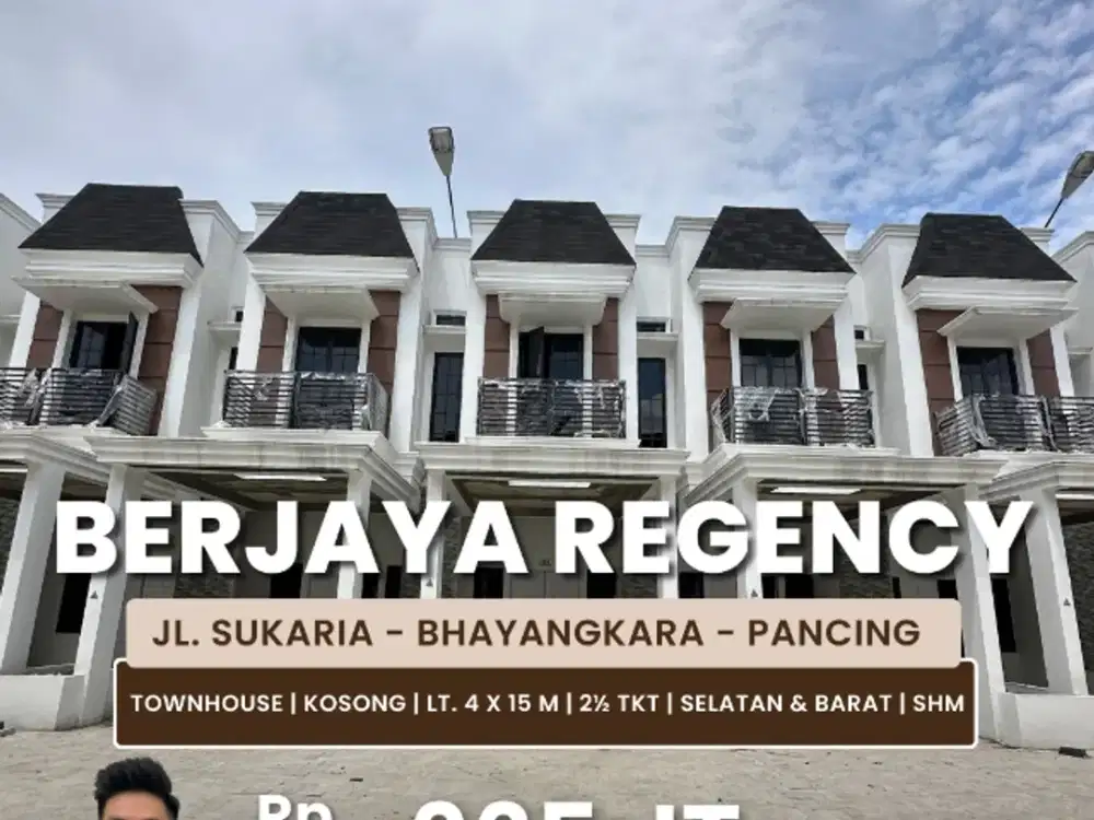 Jual Rumah Tipe Townhouse Kondisi Kosong Di Pancing