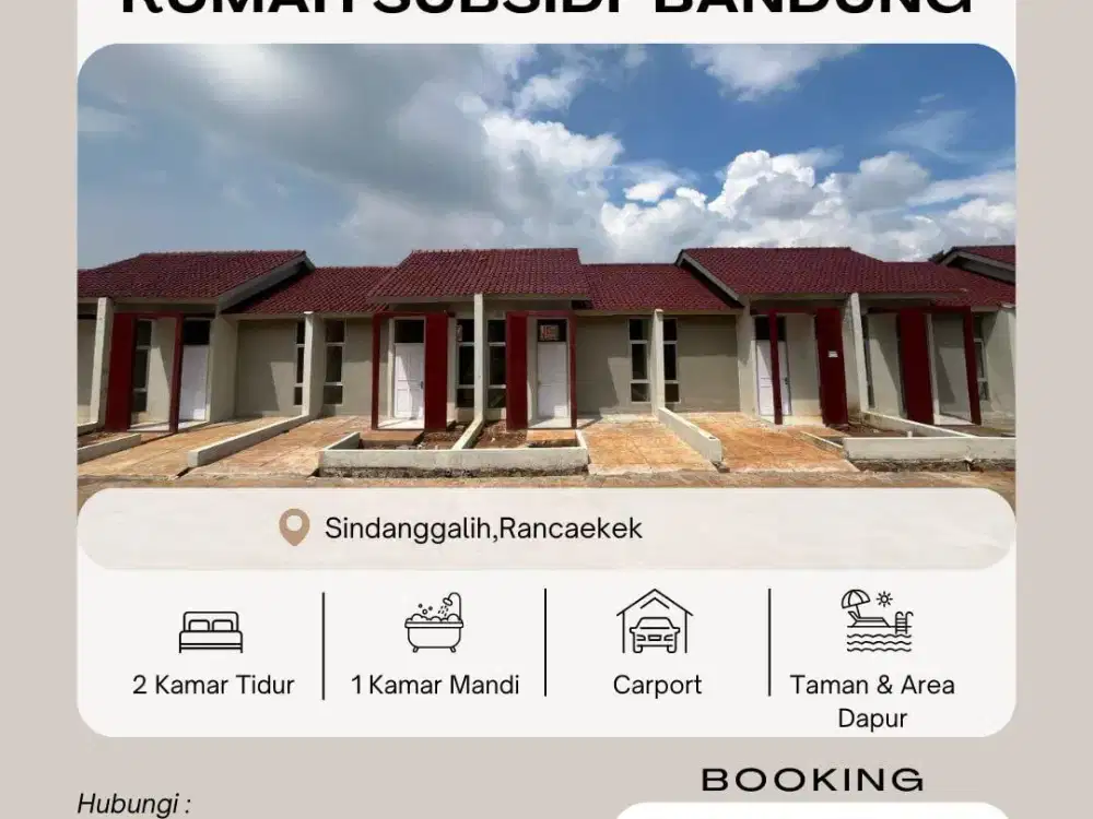 RUMAH BANDUNG TIMUR CICILAN 1 JUTA PER BULAN STOCK TERBATAS