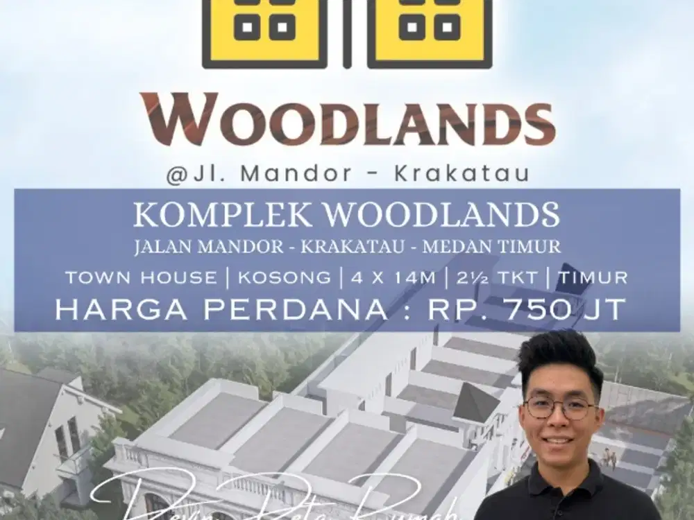 Jual Rumah Tipe Townhouse Komplek Baru Daerah Krakatau
