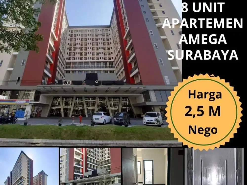 Jual modal 8 unit apartemen Amega Residence di Surabaya