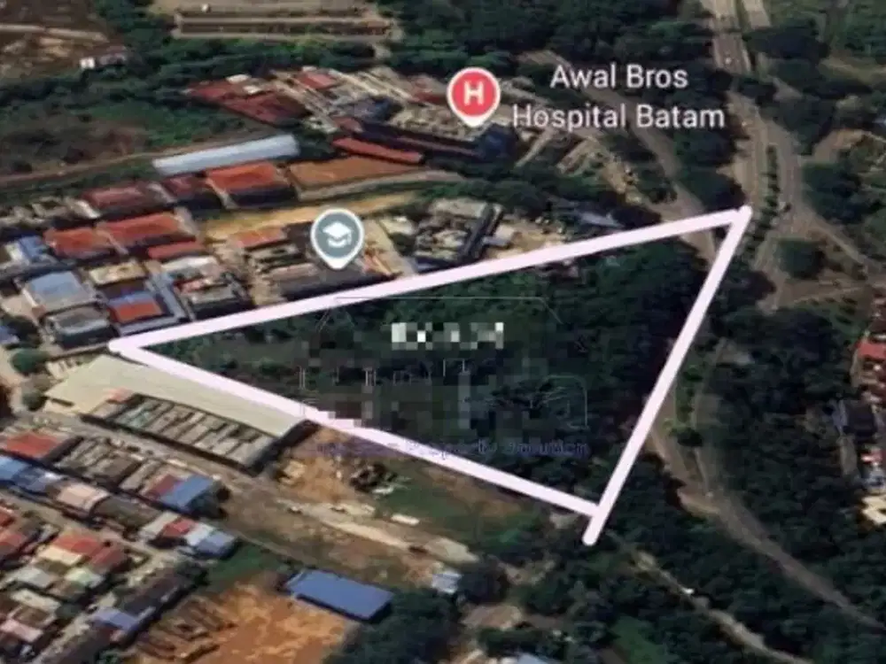 Dijual tanah Komersial Hook Batu Batam samping awal bross.