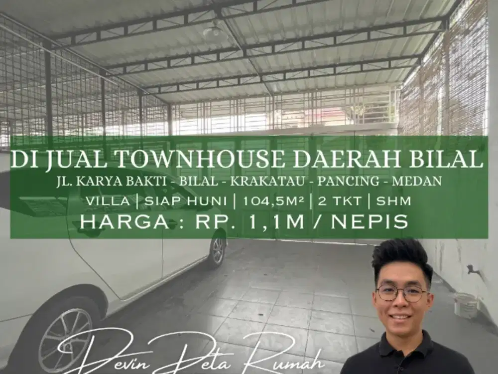 Jual Rumah Tipe Townhouse Di Daerah Pancing - Karya Bakti