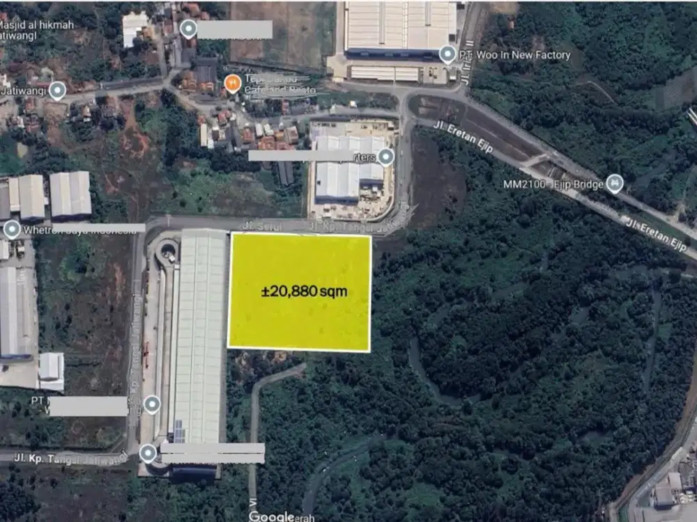 Dijual Tanah dalam Industri di MM2100 Bekasi