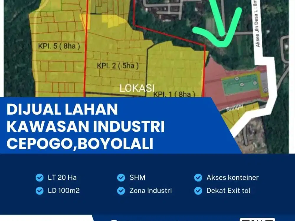 Dijual tanah industri lokasi cepogo boyolali 20Ha BU!