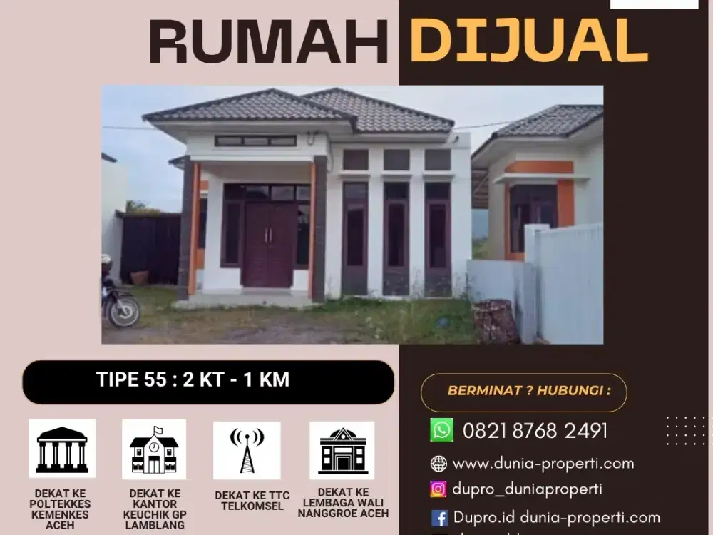 Rumah Dijual di Gp. Lamblang Trieng, Darul Imarah, Lampeuneurut - Aceh