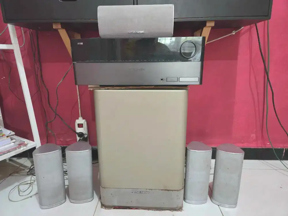 Dijual speaker, subwoofer dan amllifier harman kardon HKTS 11