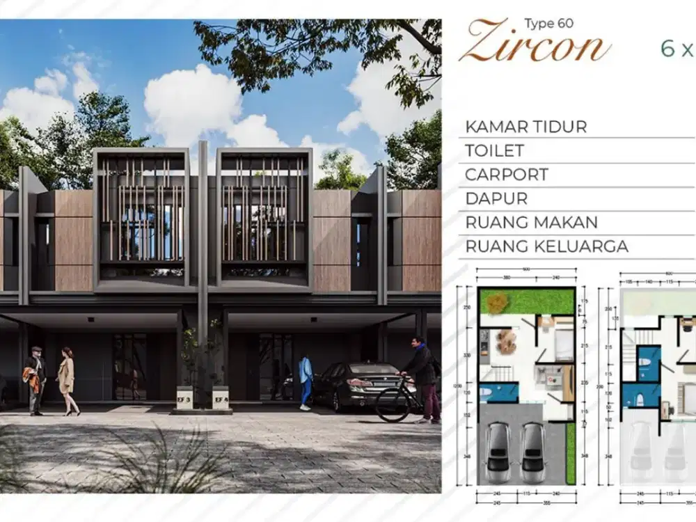 Rumah 2 Lantai Laris d Hertasning Modern Estate Orchard TIPE Zircon