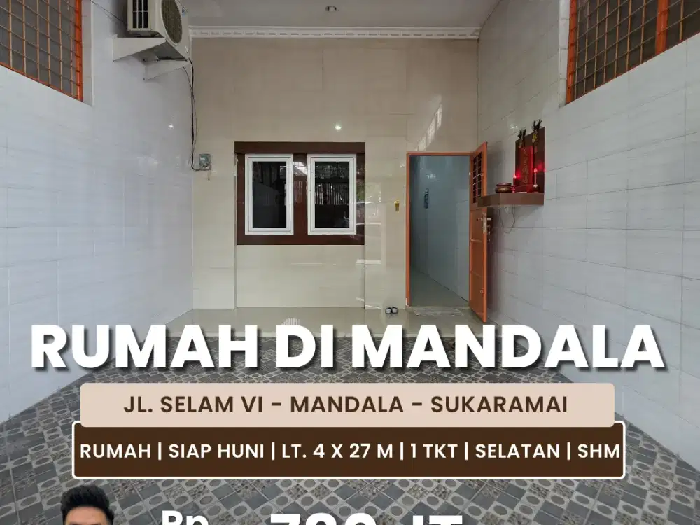 Jual Rumah 1 Tingkat Kondisi Siap Huni Daerah Mandala
