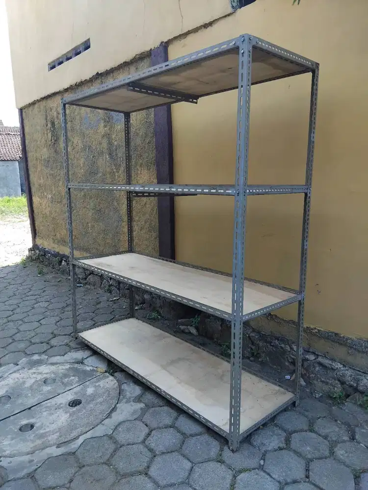 rak besi siku murah 4 tingkat 180x60x200