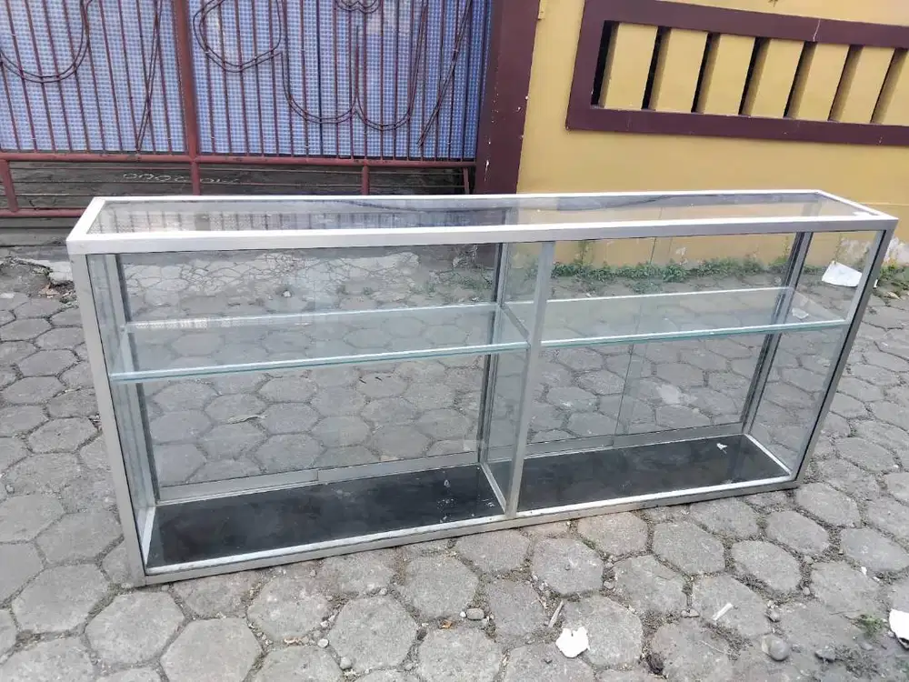 etalase toko murah 2 tingkat 200x30x90