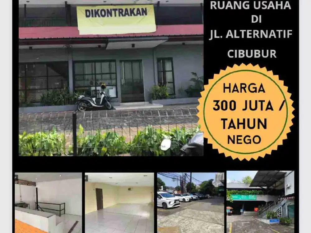 Ruang usaha siap pakai lokasi oke di Jl. Alternatif Cibubur