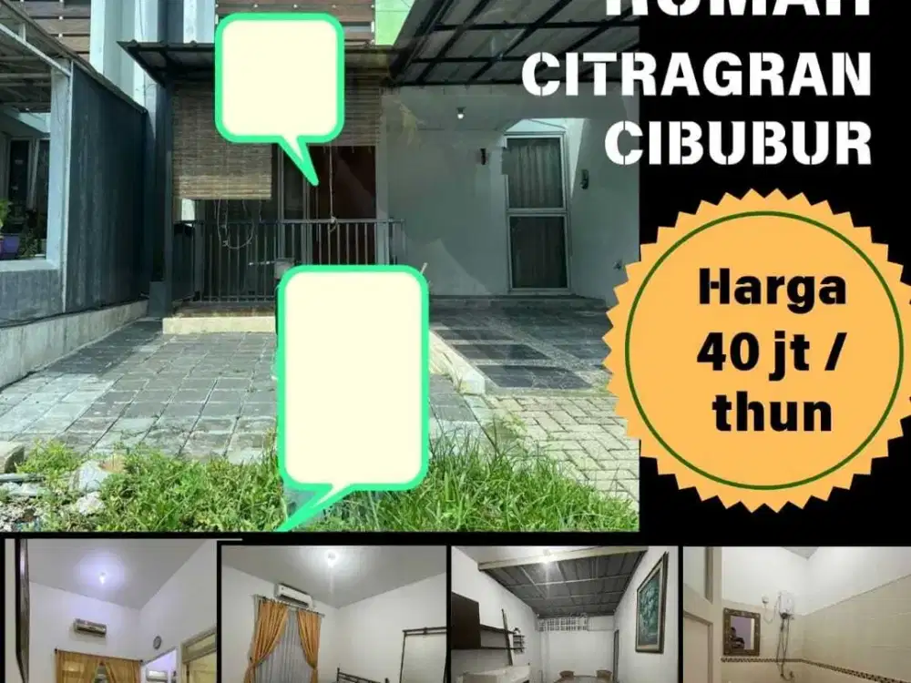 Rumah Sewa Semi Furnished Siap Huni di Citragran Cibubur