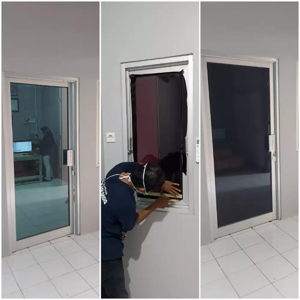 Outlet kaca film kantor stiker oneway rayban rumah & gedung apartment