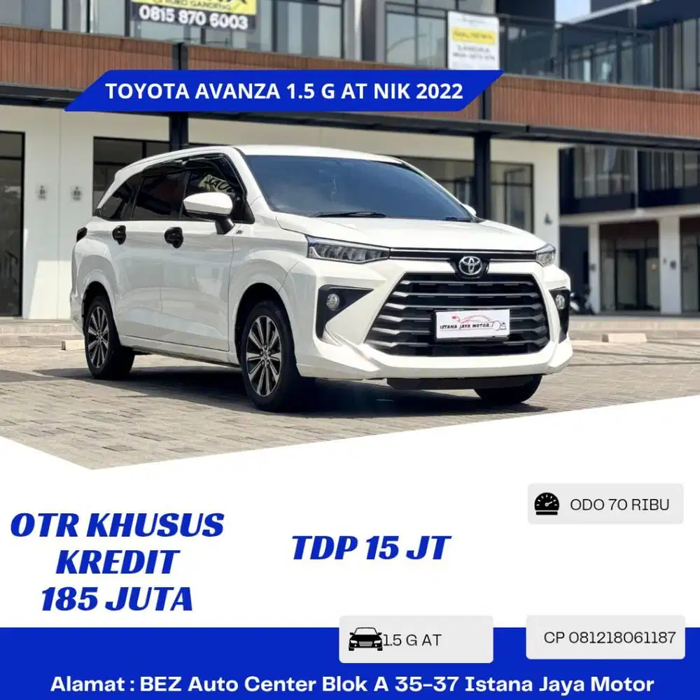 TOYOTA AVANZA G AUTOMATIC 2022 PUTIH