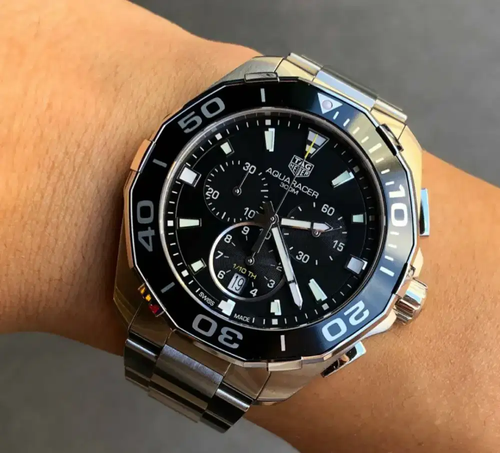 fs ORIGINAL TAG Heuer Aquaracer Black Chronograph