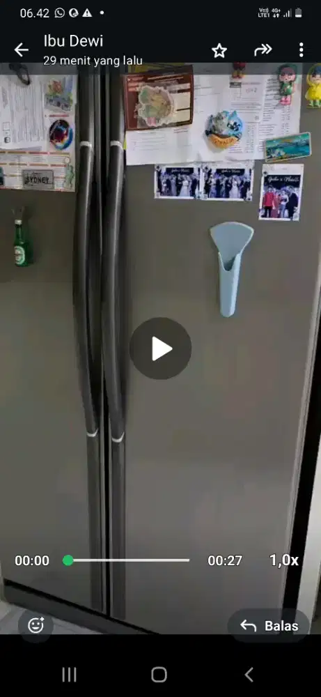 Kulkas bekas 2 pintu kompereasor rusak