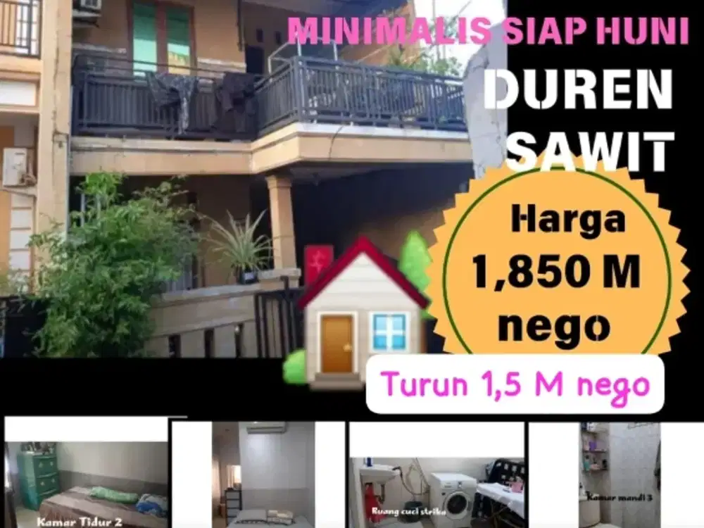 Rumah Siap Huni Bebas Banjir di Duren Sawit JakTim